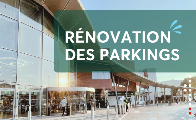 rénovation des parkings au centre commercial Auchan La Trinité