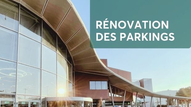 rénovation des parkings au centre commercial Auchan La Trinité