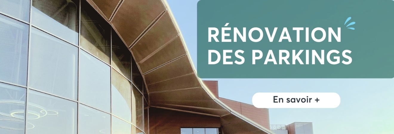rénovation des parkings au centre commercial Auchan La Trinité